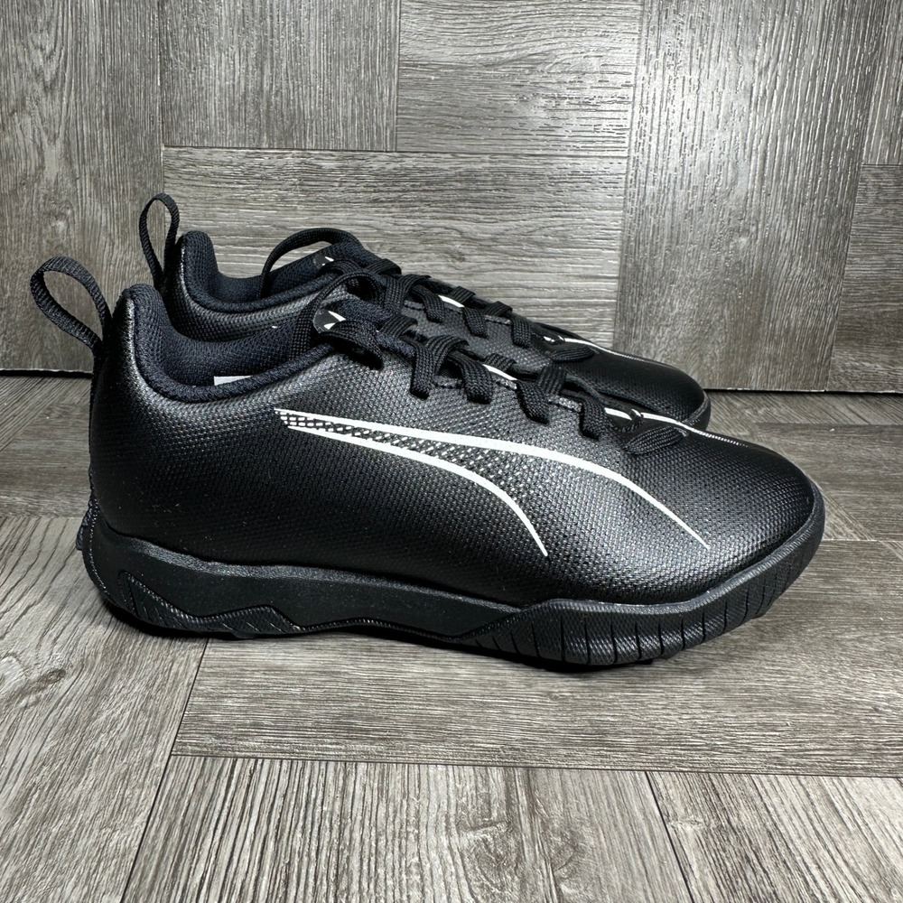 Puma Ultra 5 Play Tuft Soccer Shoes Kids Size 12 Black White 107910-02 NEW